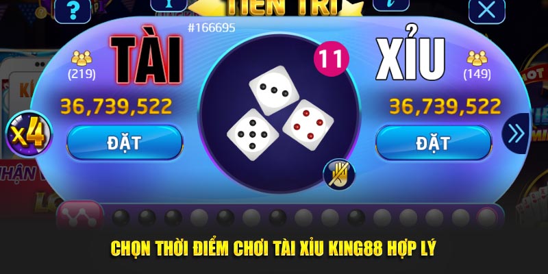 Chọn thời điểm chơi Tài Xỉu KING88 hợp lý